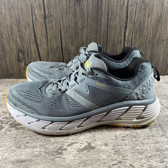 Hoka One One Mens Gaviota 2 1099717 LATH Gray Running Shoes Sneakers Size 8.5 main image 7